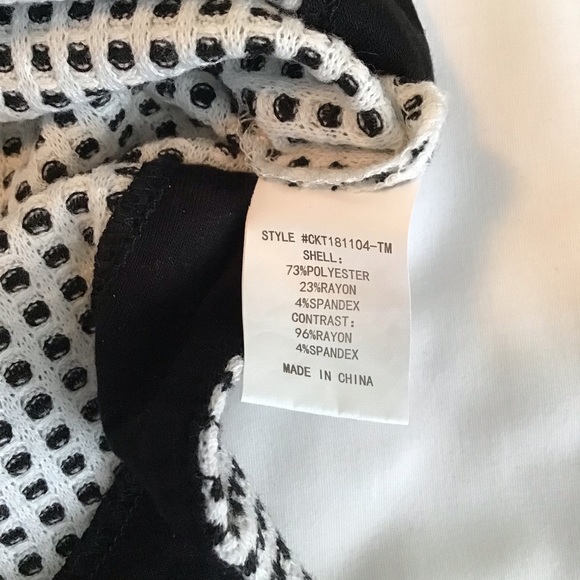 MELLODAY: Black and white hooded pull over top size L - Picture 6 of 7